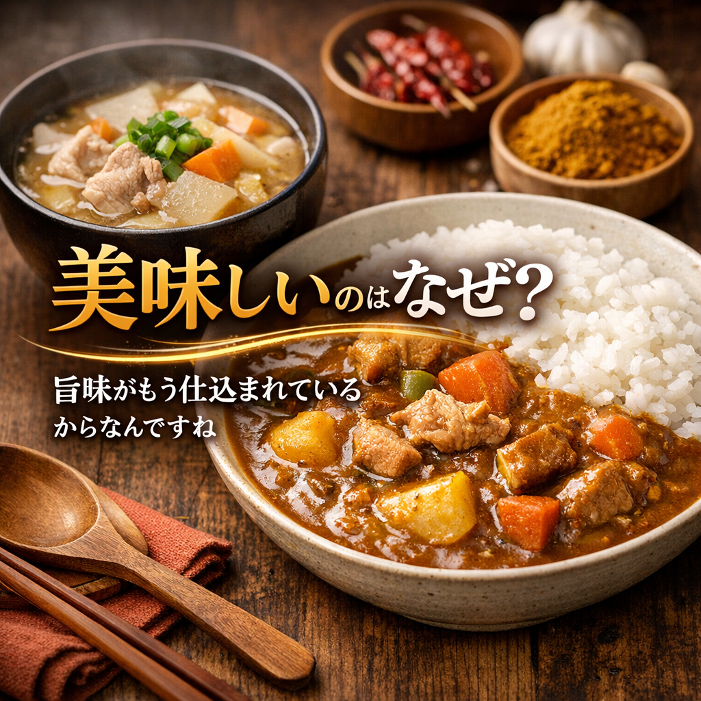 豚汁をカレーに すると 美味しいのは「旨味がもう仕込まれている」からなんですね