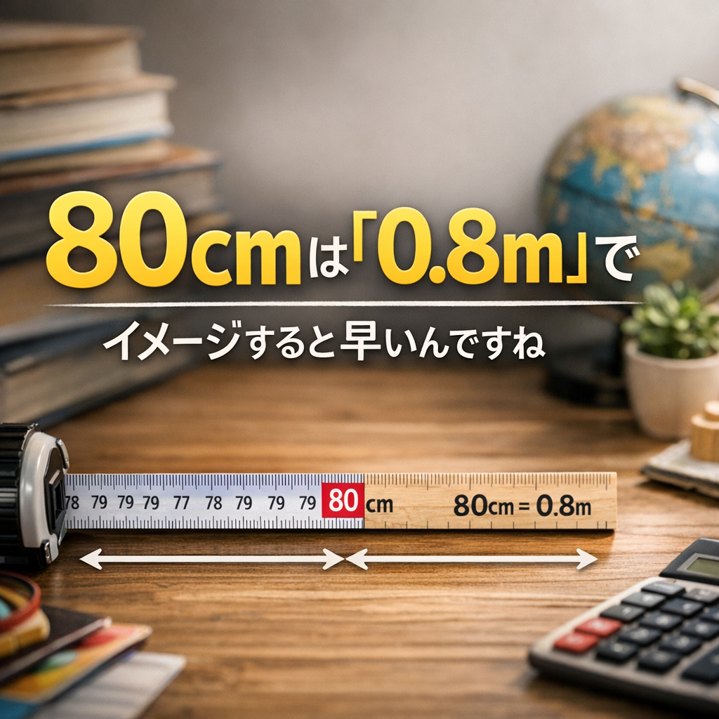 80cmは「0.8m」でイメージすると早いんですね