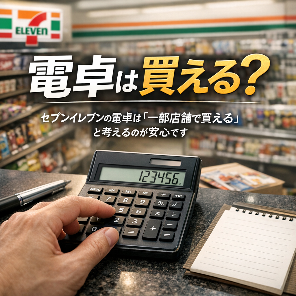 セブンイレブンの電卓は「一部店舗で買える」と考えるのが安心です