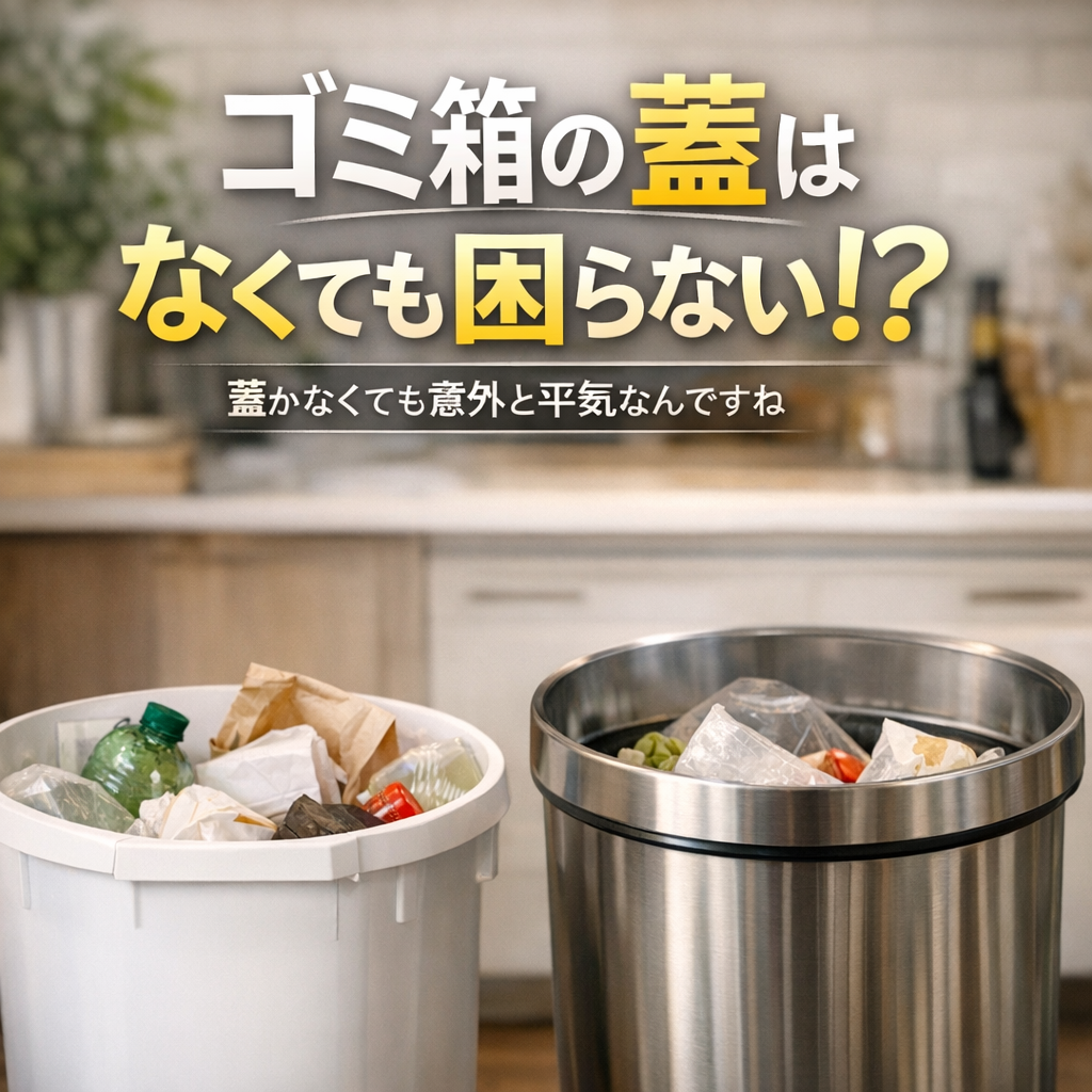 ゴミ箱の蓋は「なくても困らない」ことが多いんですね