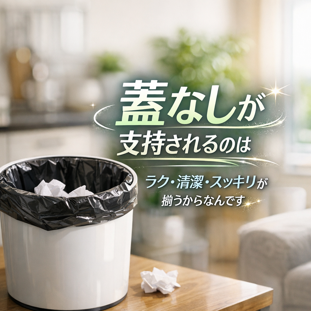 蓋なしが支持されるのは「ラク・清潔・スッキリ」が揃うからなんです