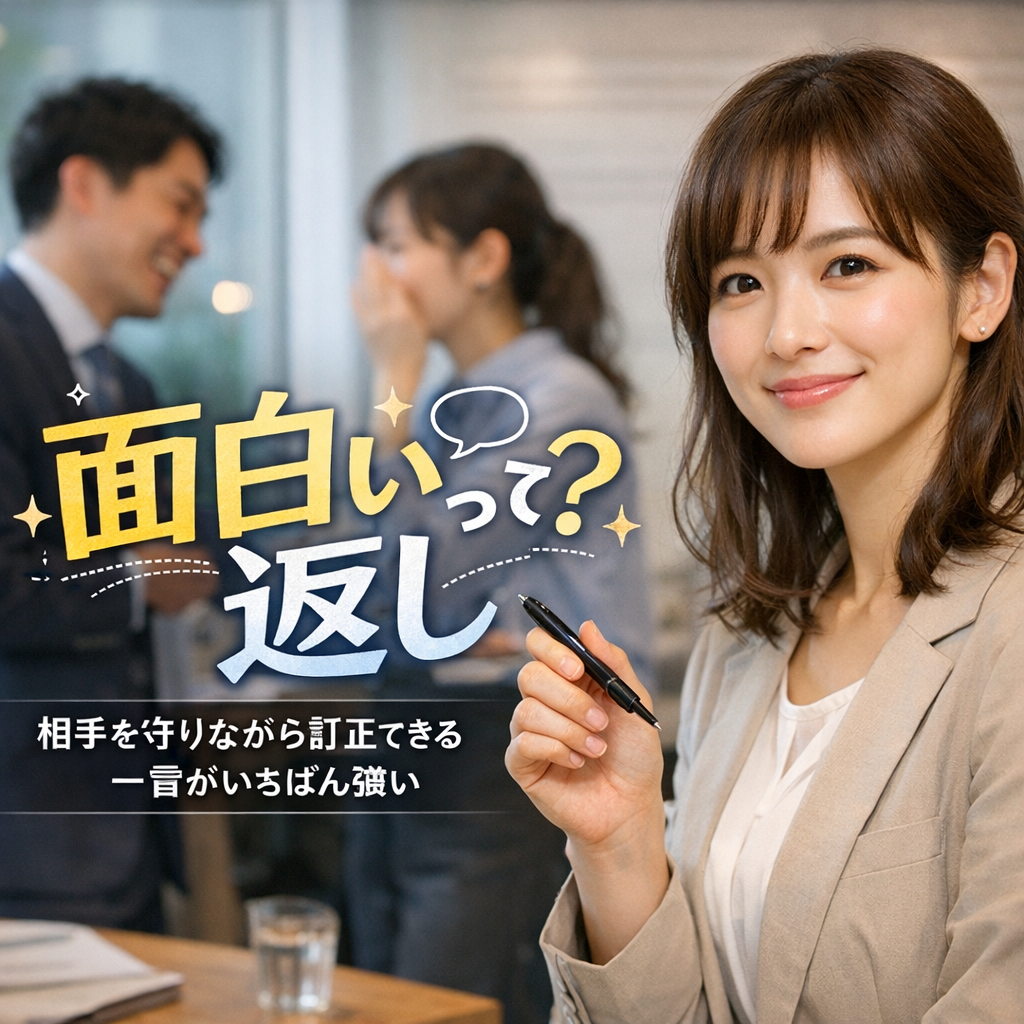 相手を守りながら訂正できる一言がいちばん強い