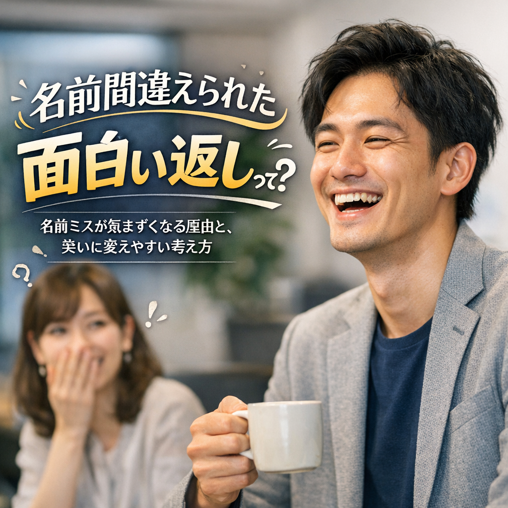 名前ミスが気まずくなる理由と、笑いに変えやすい考え方