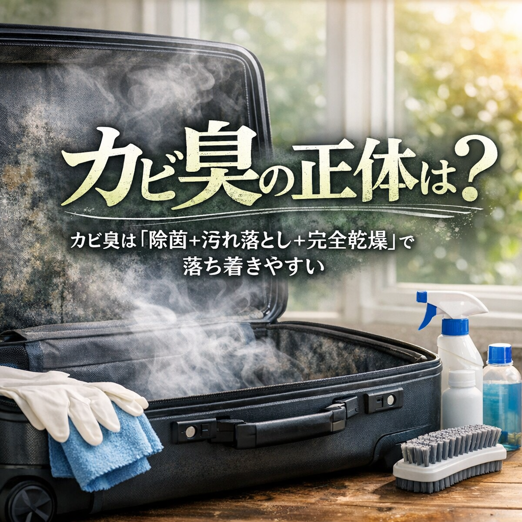 カビ臭は「除菌＋汚れ落とし＋完全乾燥」で落ち着きやすい