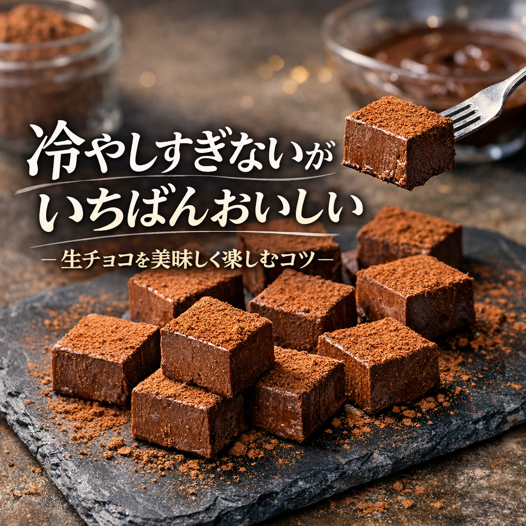 生チョコは「冷やしすぎない」がいちばんおいしいんですね