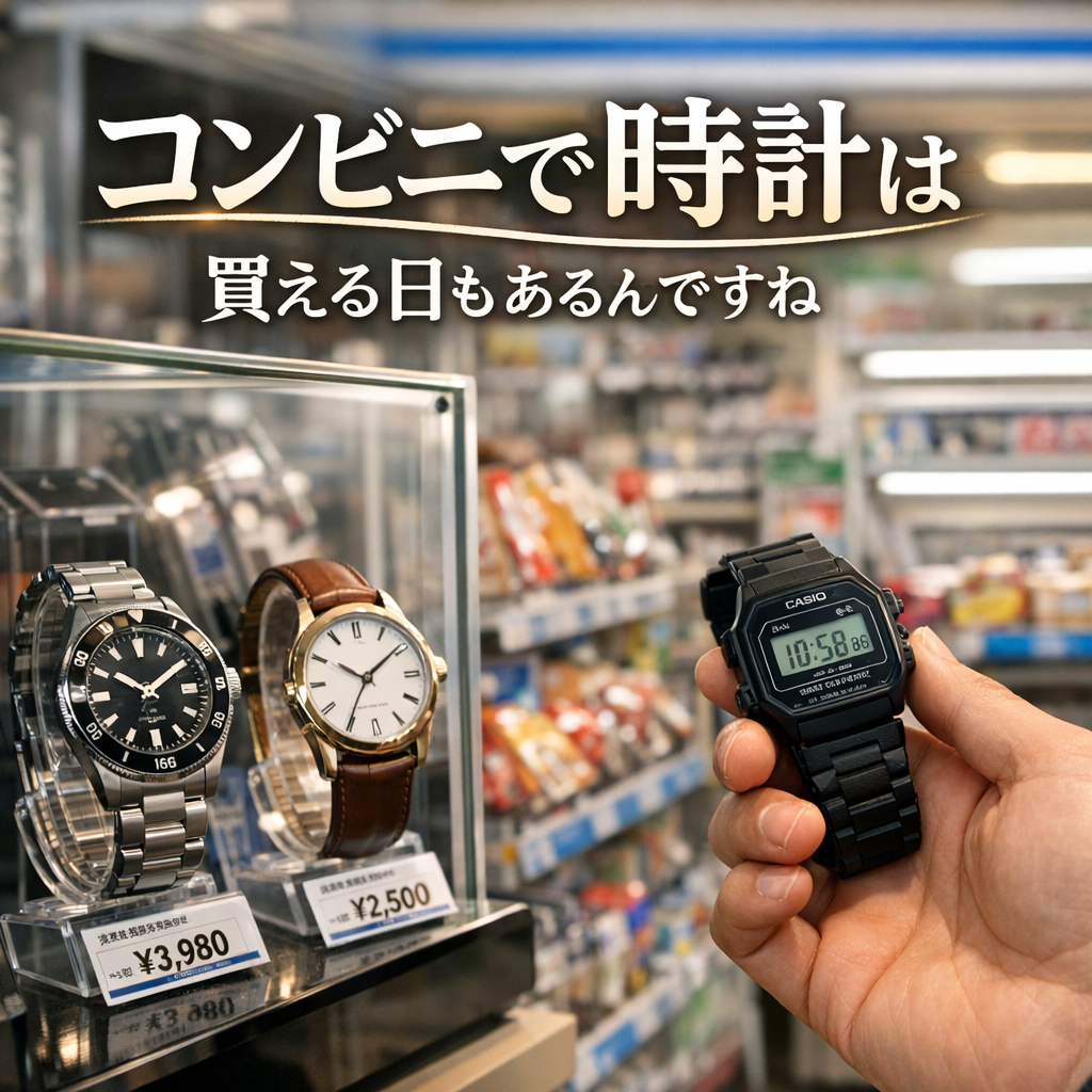 コンビニで時計は買える日もあるんですね