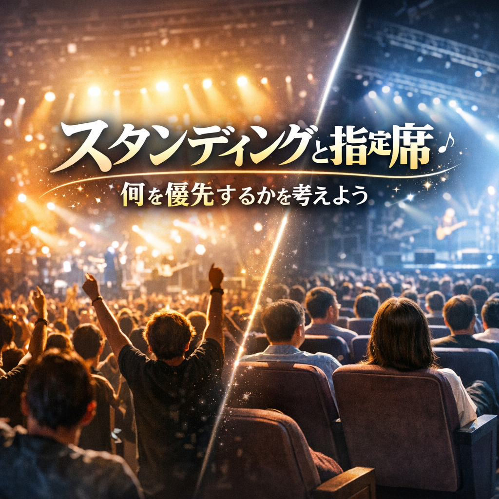 スタンディングと指定席は「どっちが正解」ではなく「何を優先するか」なんですね