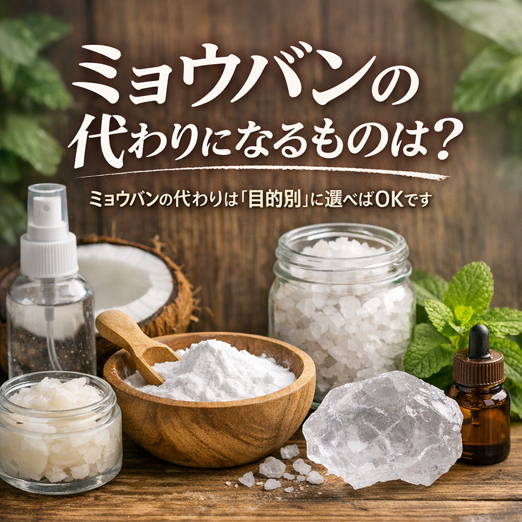 ミョウバンの代わりは「目的別」に選べばOKです