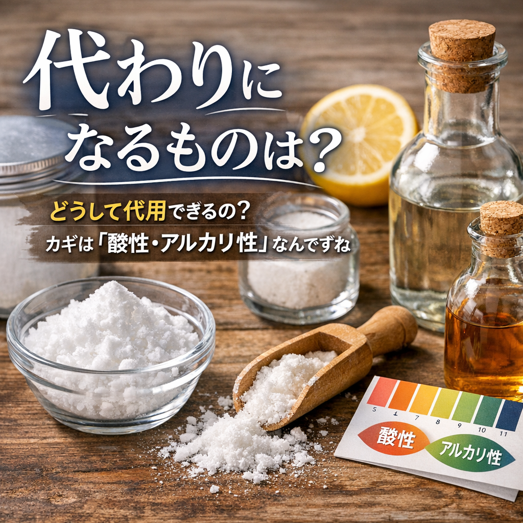 どうして代用できるの？カギは「酸性・アルカリ性」なんですね