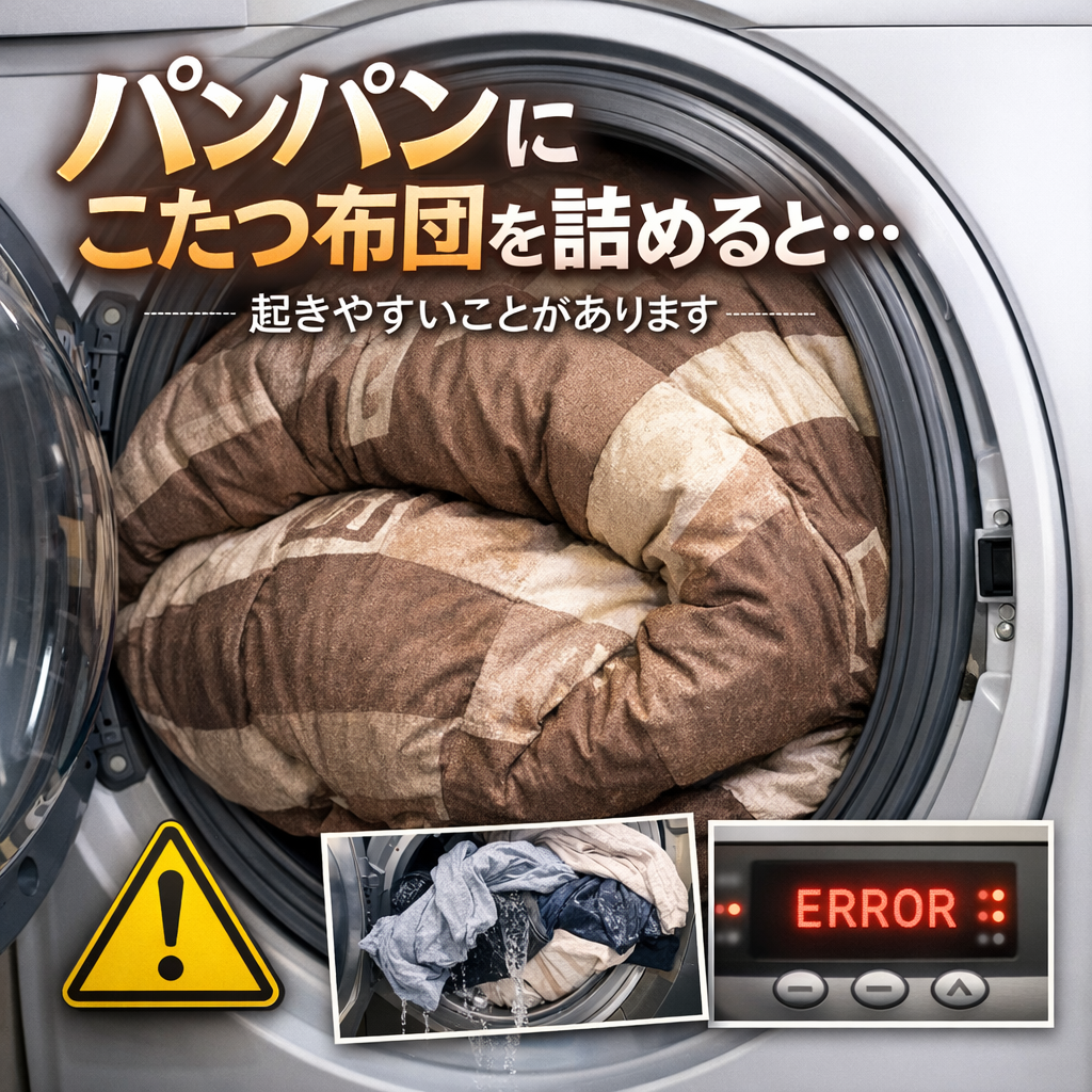 パンパンに詰めると起きやすいことがあります