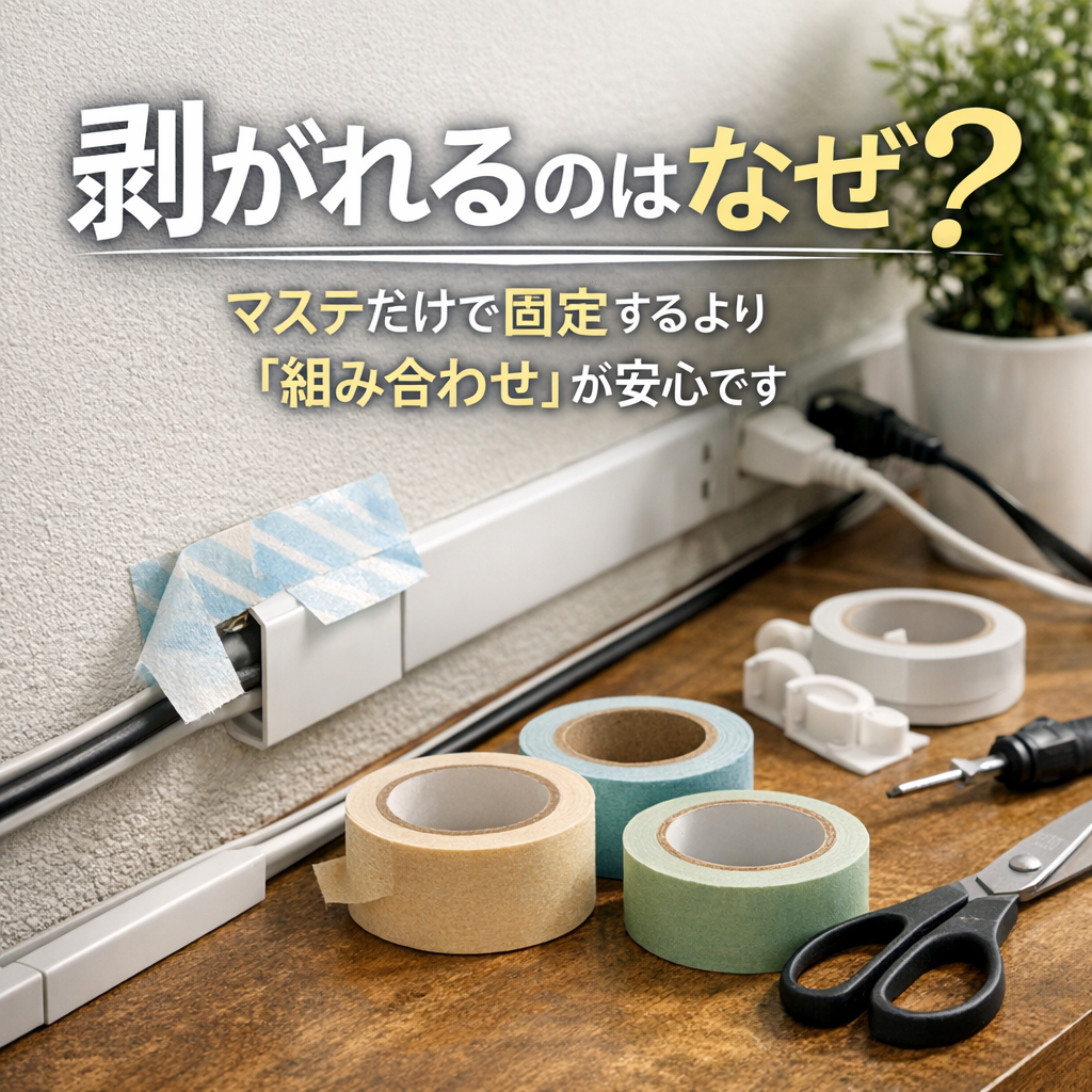 マステだけで固定するより「組み合わせ」が安心です