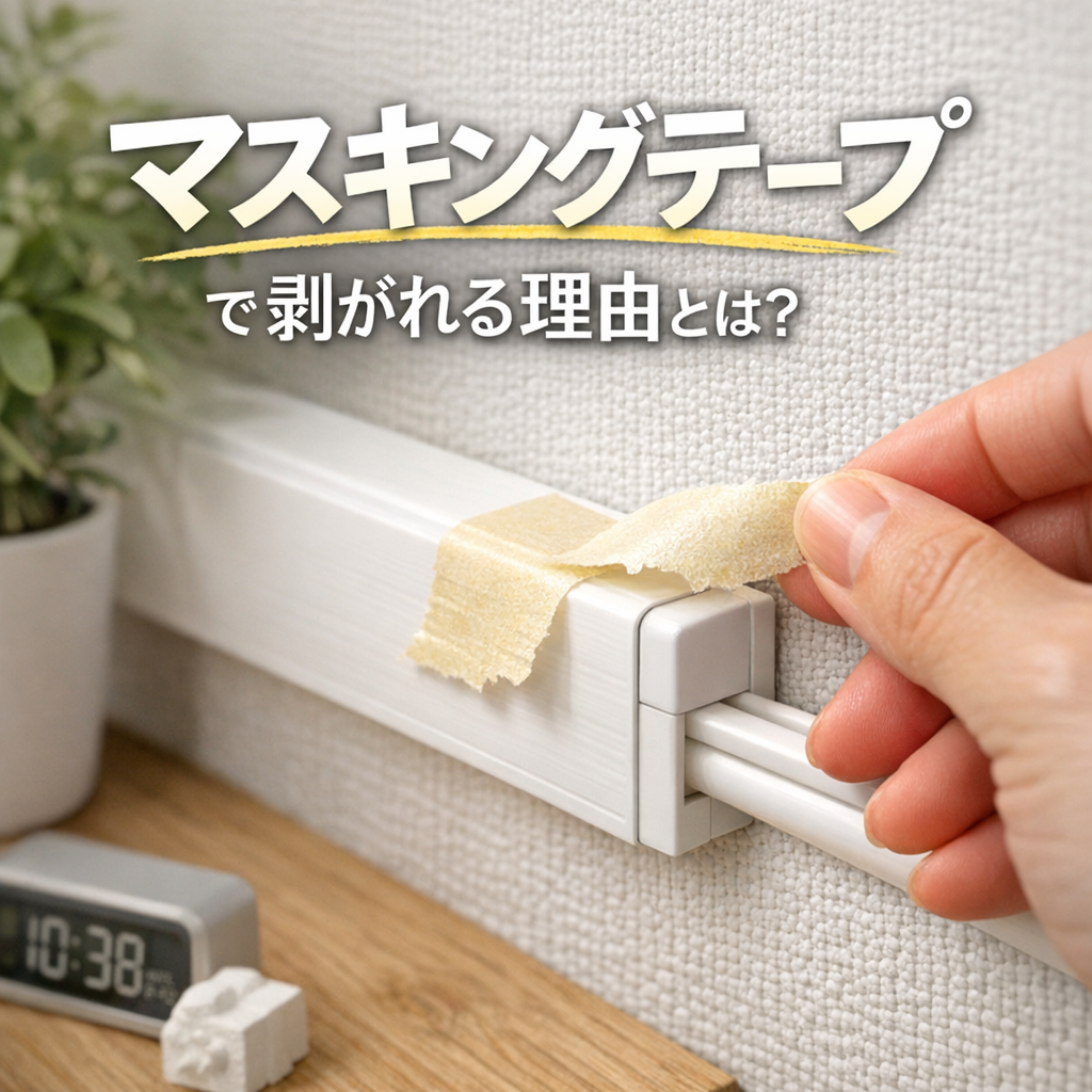 配線カバーがマスキングテープで剥がれる理由