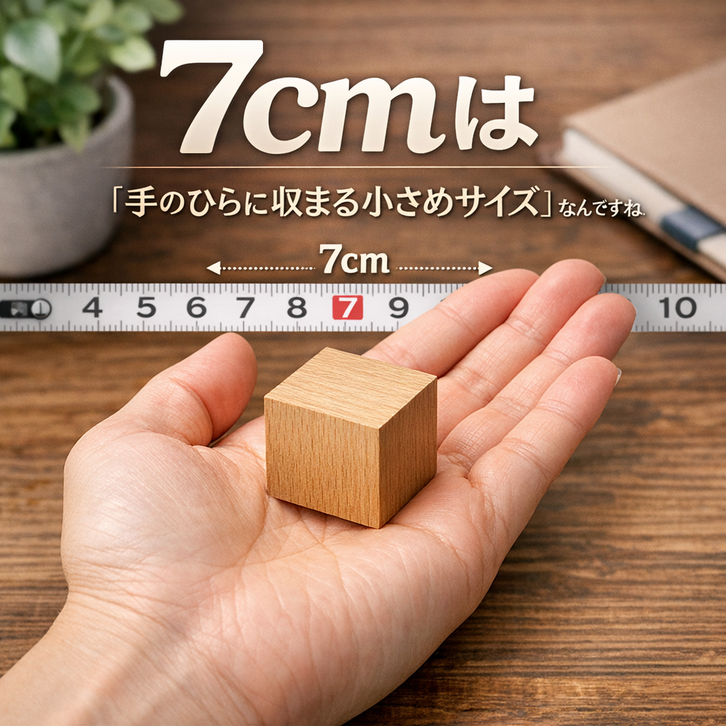 7cmは「手のひらに収まる小さめサイズ」なんですね