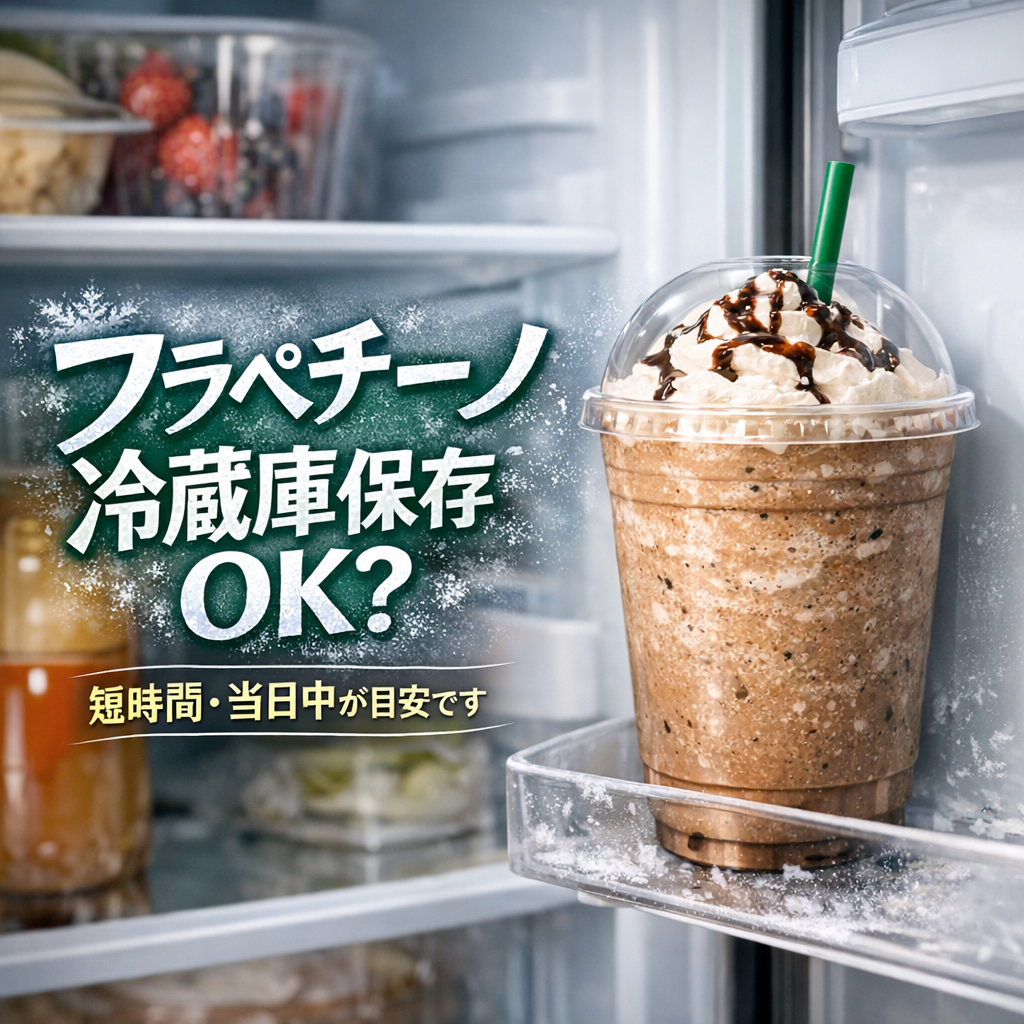 フラペチーノ冷蔵庫保存の目安は「短時間・当日中」