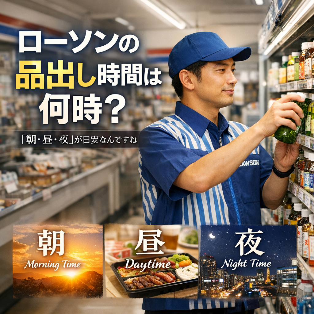 ローソンの品出し時間は「朝・昼・夜」が目安なんですね
