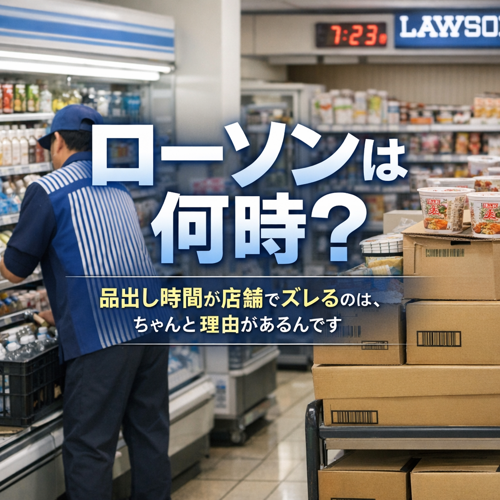 品出し時間が店舗でズレるのは、ちゃんと理由があるんです