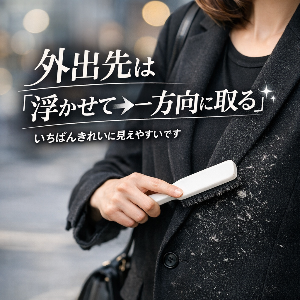 外出先は「浮かせて→一方向に取る」がいちばんきれいに見えやすいです