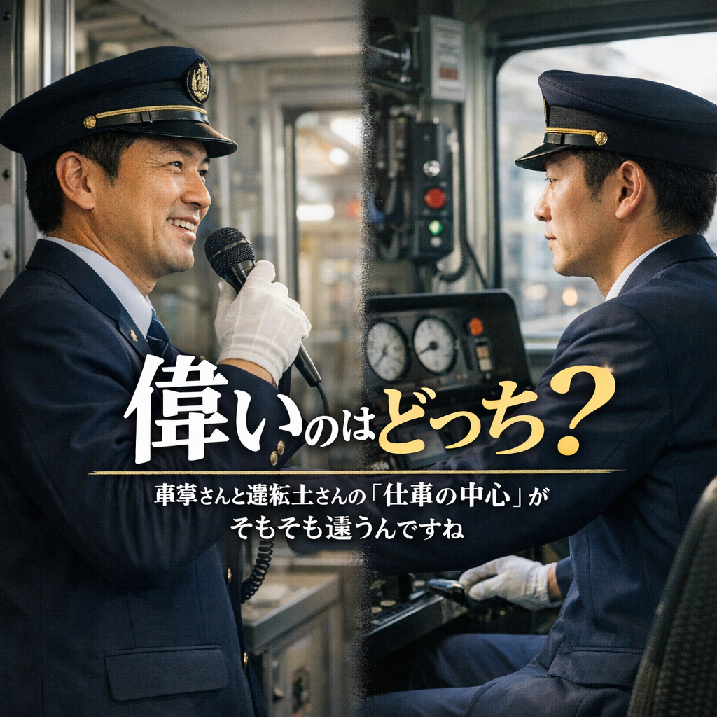 車掌さんと運転士さんの「仕事の中心」がそもそも違うんですね