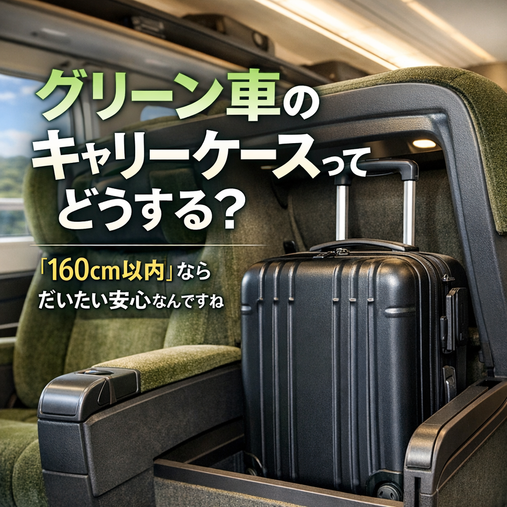グリーン車のキャリーケースは「160cm以内」ならだいたい安心なんですね