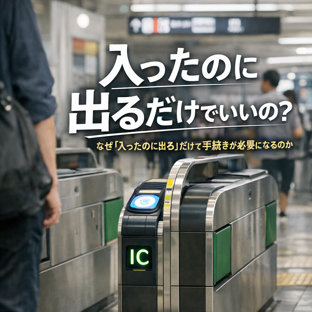 なぜ「入ったのに出る」だけで手続きが必要になるのか