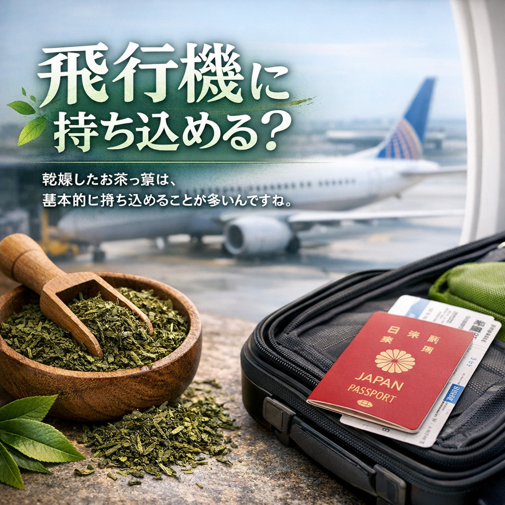 乾燥したお茶っ葉は、基本的に持ち込めることが多いんですね