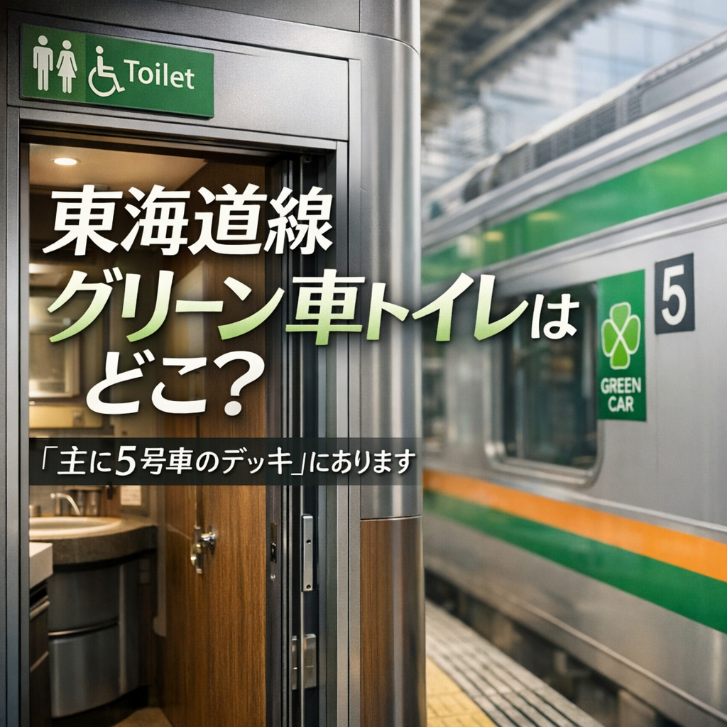 東海道線のグリーン車トイレは「主に5号車のデッキ」にあります