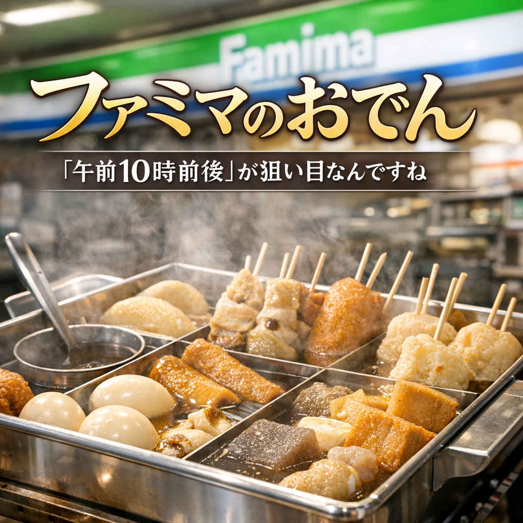 ファミマのおでんは「午前10時前後」が狙い目なんですね