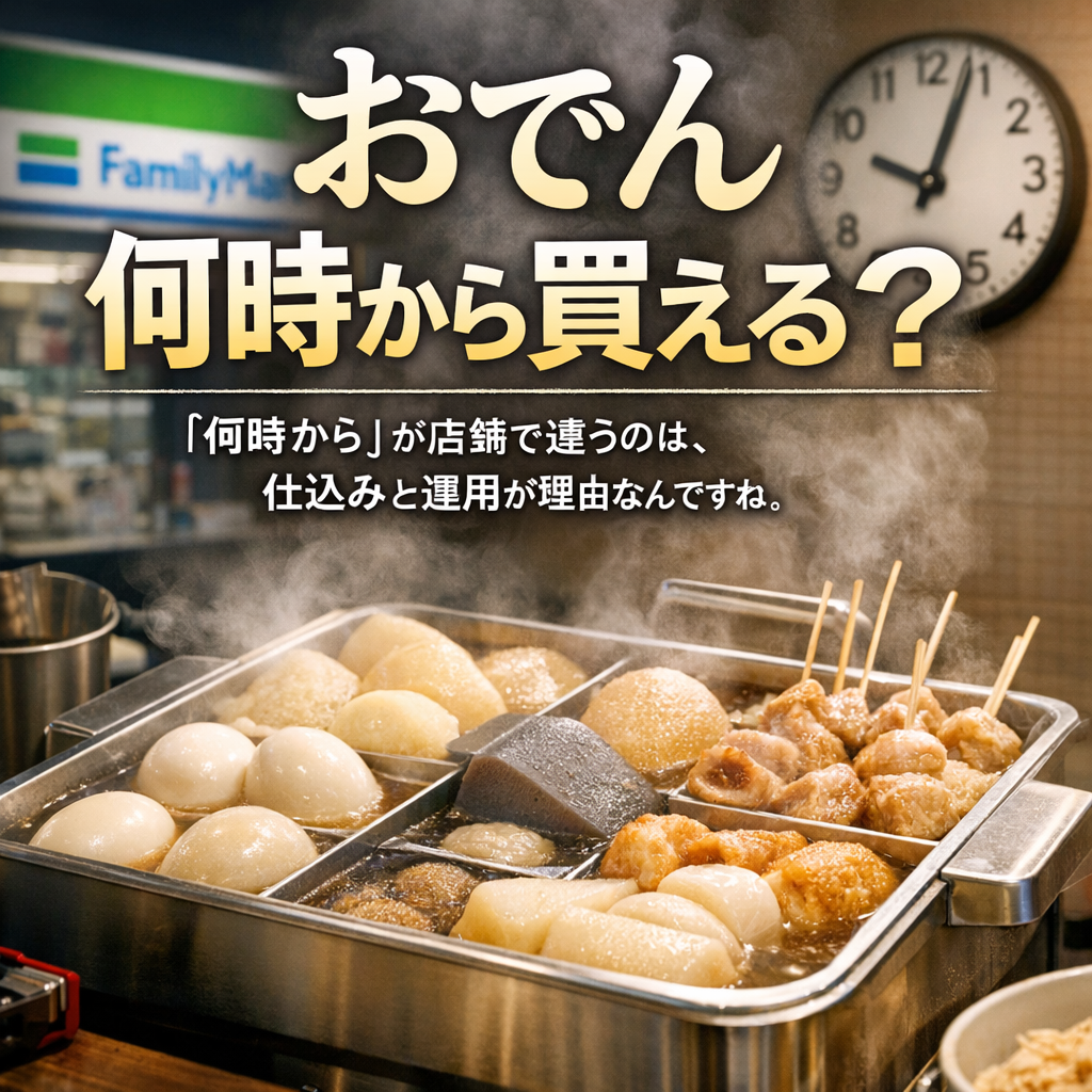 「何時から」が店舗で違うのは、仕込みと運用が理由なんですね
