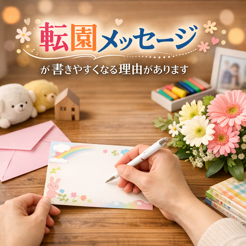 転園メッセージが書きやすくなる理由があります