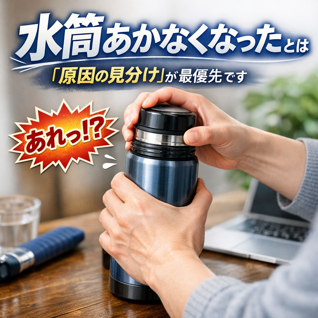 水筒あかなくなったときは「原因の見分け」が最優先です
