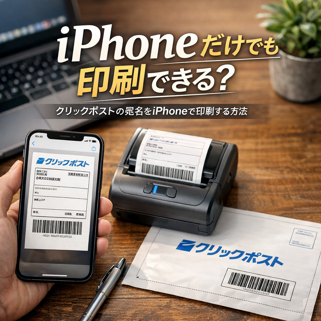 クリックポストの宛名はiPhoneだけでも印刷できます