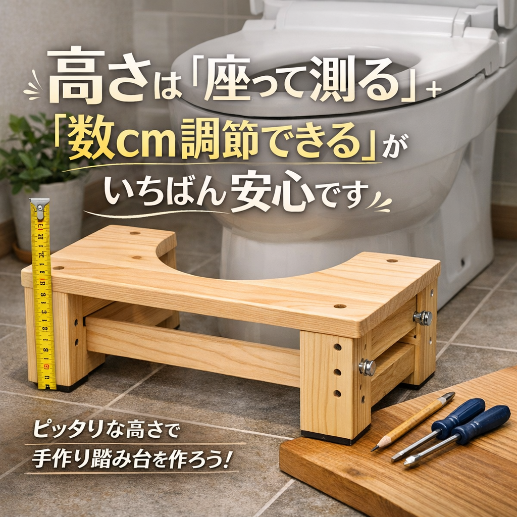 高さは「座って測る」＋「数cm調節できる」がいちばん安心です