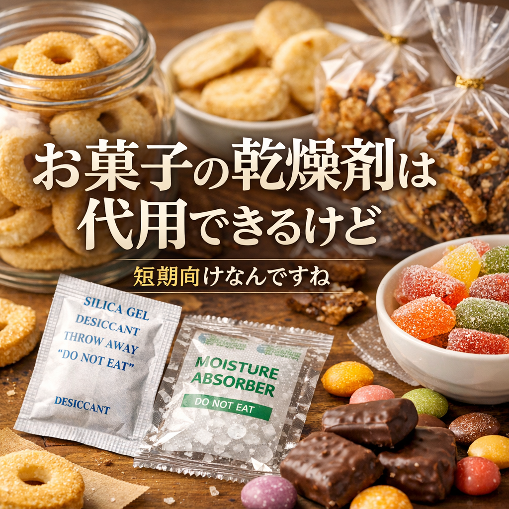 お菓子の乾燥剤は代用できるけど、短期向けなんですね