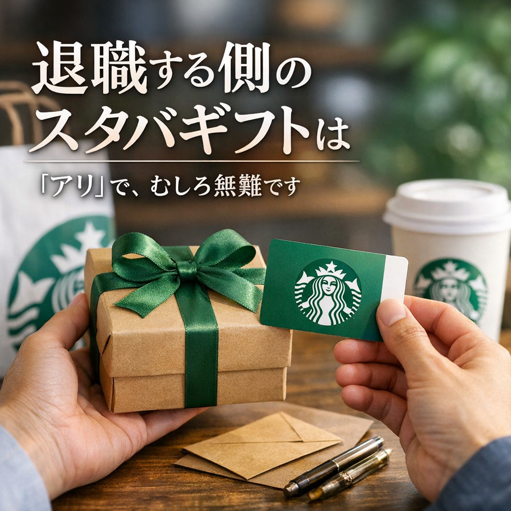 退職する側のスタバギフトは「アリ」で、むしろ無難です
