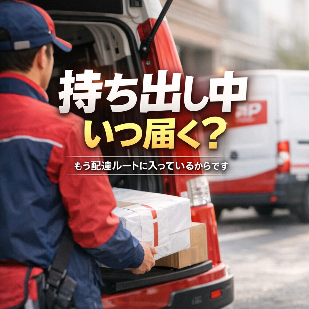 「持ち出し中」になる理由はシンプルで、もう配達ルートに入っているからです