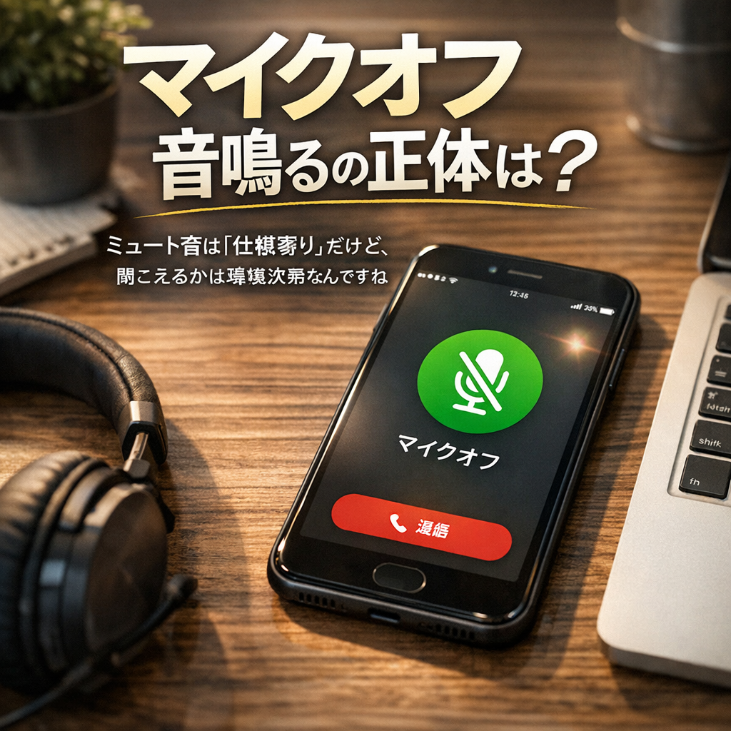 ミュート音は「仕様寄り」だけど、聞こえるかは環境次第なんですね