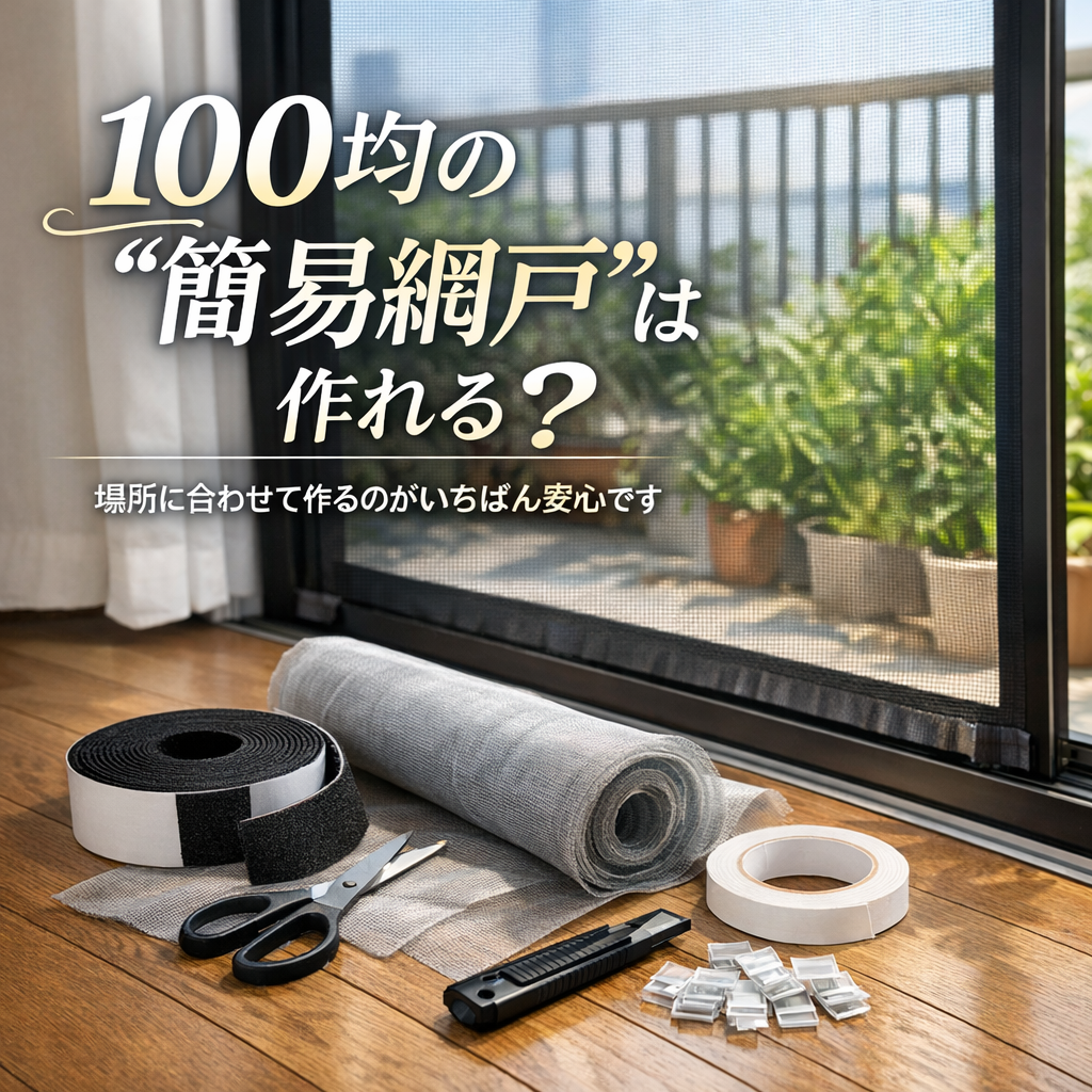 100均の“簡易網戸”は、場所に合わせて作るのがいちばん安心です