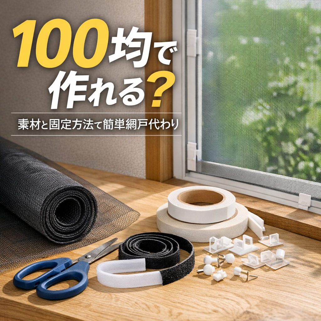 100均で網戸代わりが成り立つ理由は“素材”と“固定方法”にあります