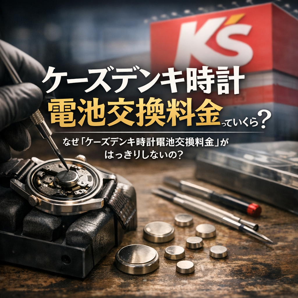 なぜ「ケーズデンキ時計電池交換料金」がはっきりしないの？