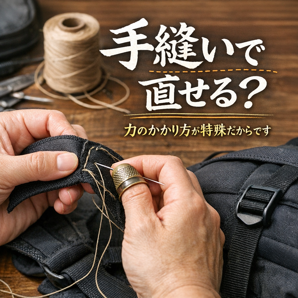 手縫いが向いている理由は「力のかかり方」が特殊だからです