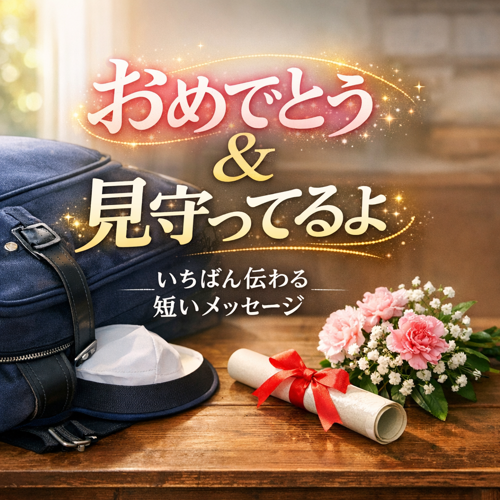 いちばん伝わるのは「おめでとう＋見守ってるよ」の短い言葉です