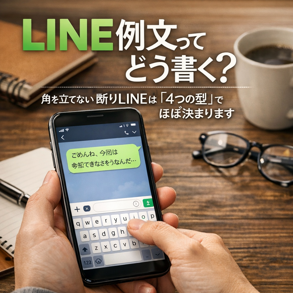 角を立てない断りLINEは「4つの型」でほぼ決まります