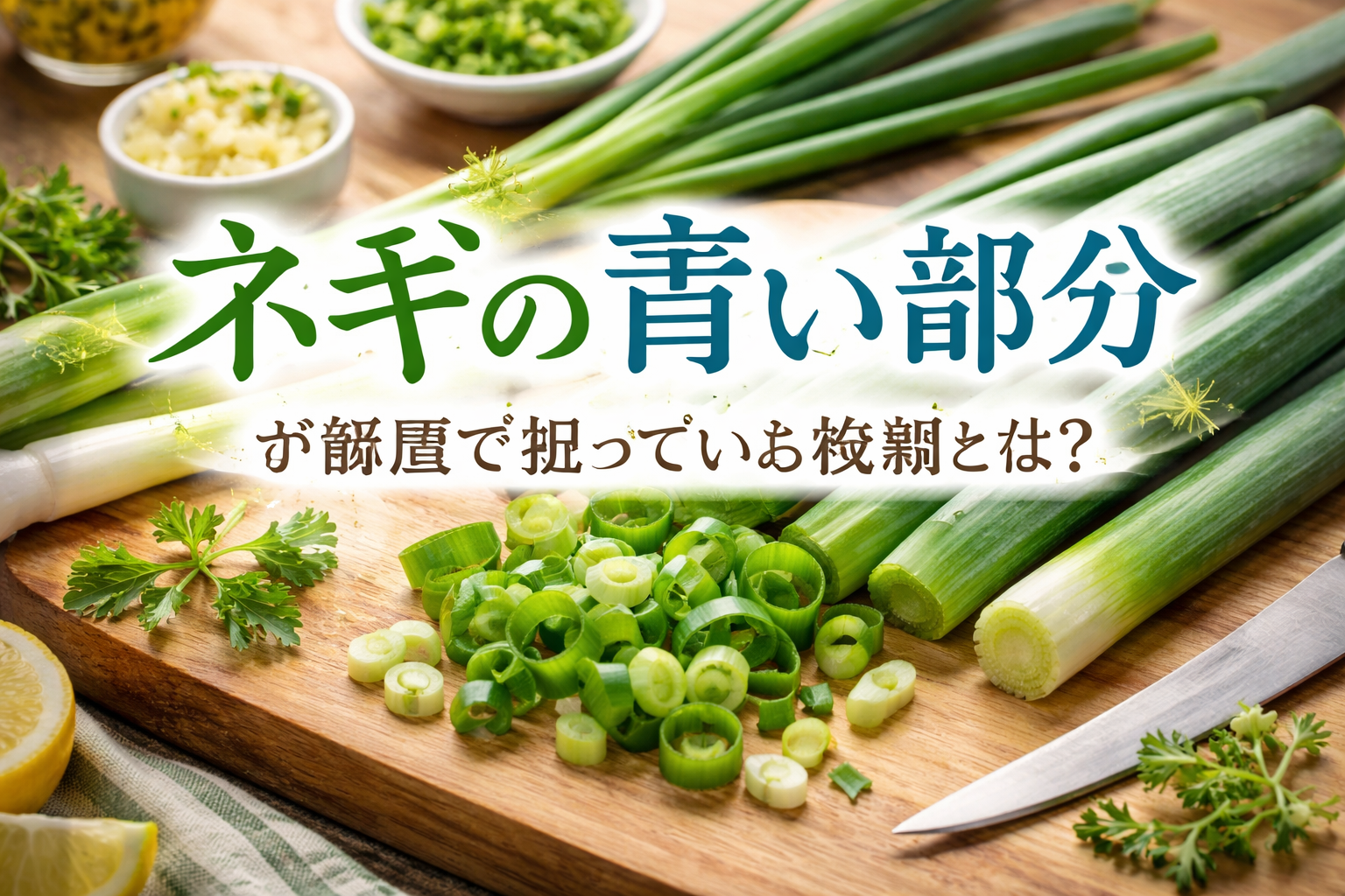 「ネギの青い部分」が料理で担っている役割とは?