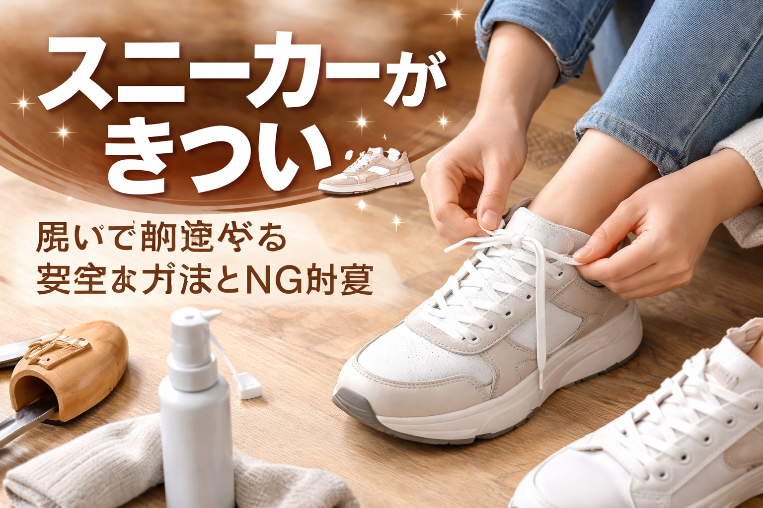 「スニーカーがきつい」の原因を先に見極めよう(馴染む範囲?無理な範囲?)