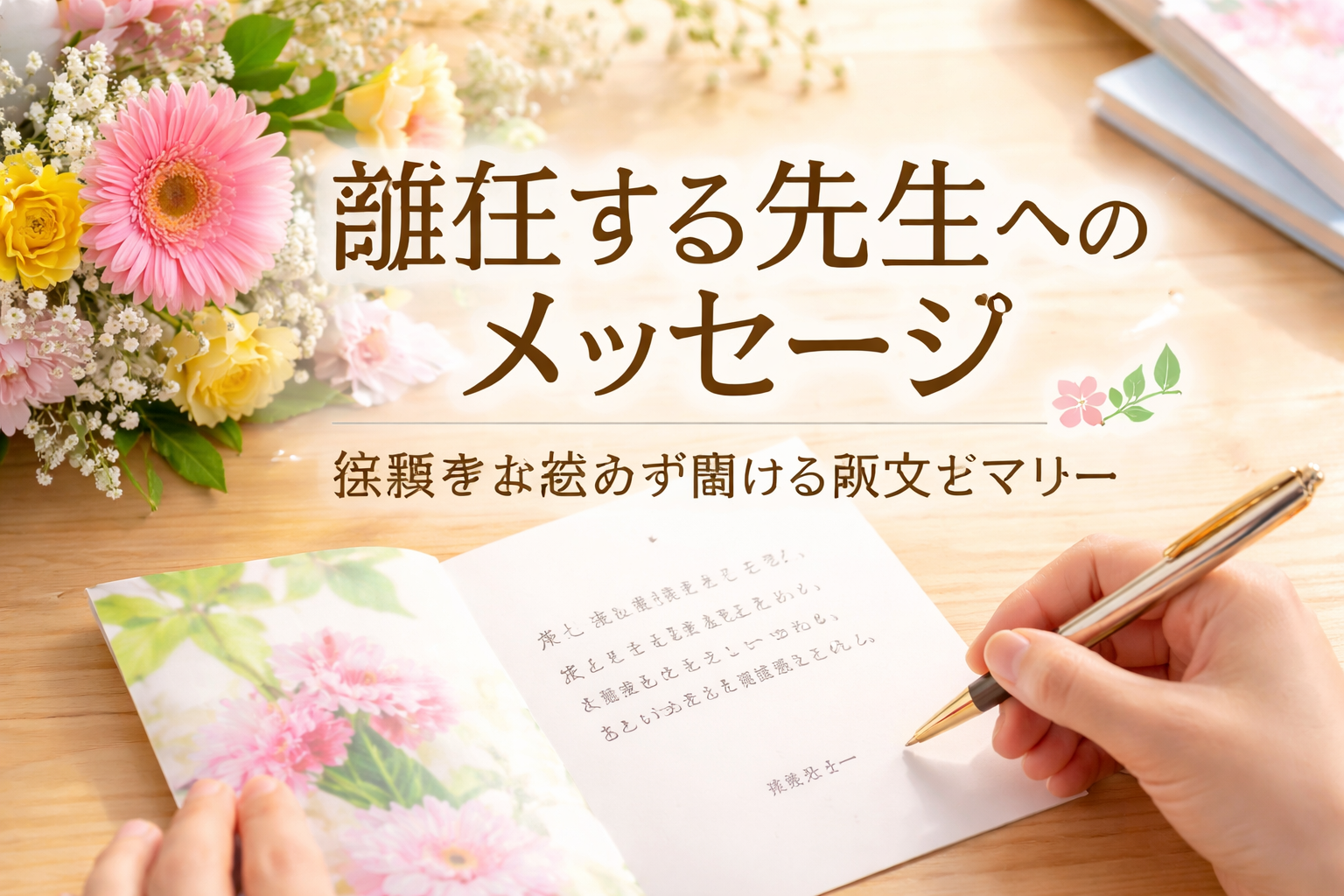 離任する先生へのメッセージ(保護者)とは?まず押さえたい基本