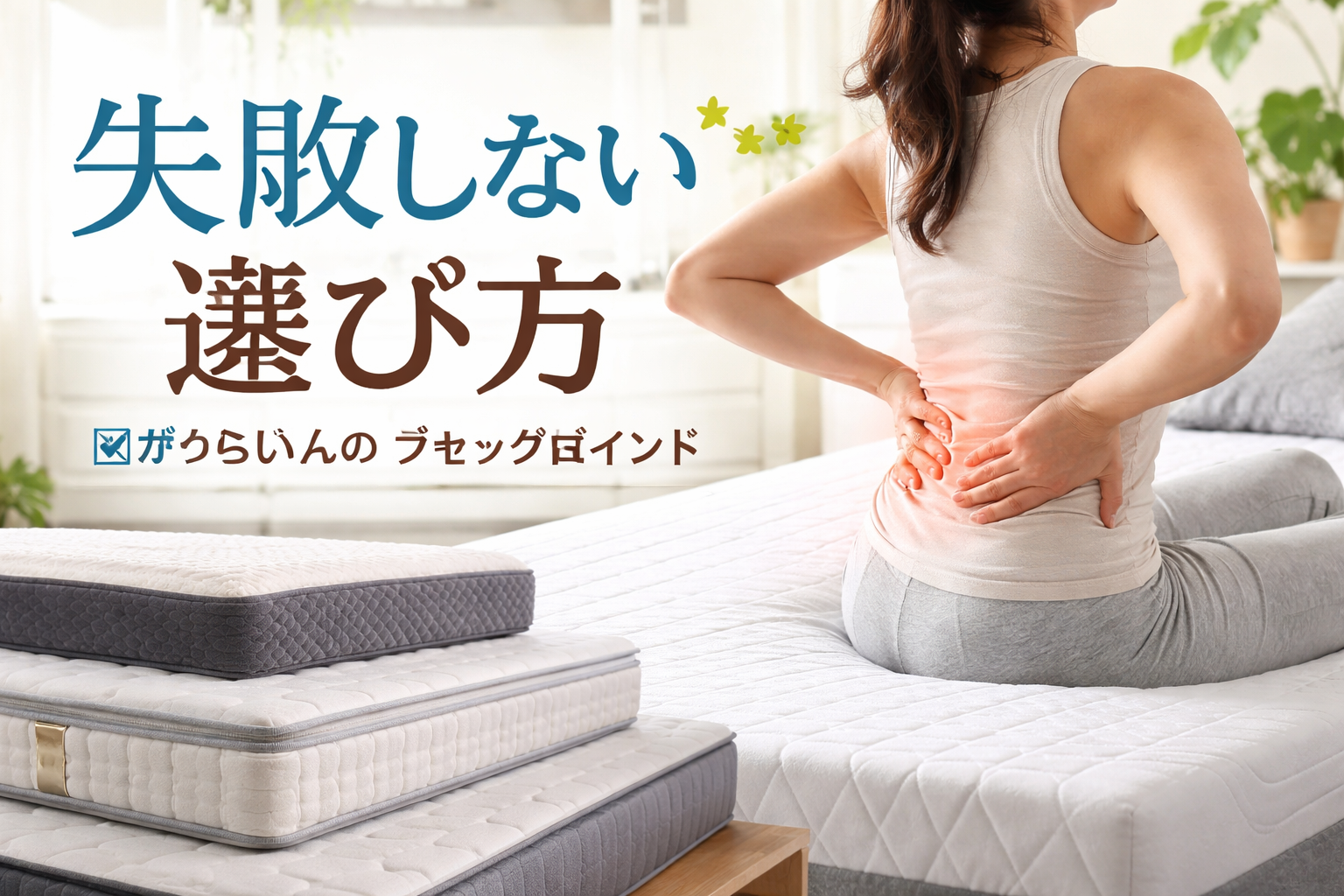 失敗しない選び方（腰がつらい人のチェックポイント）