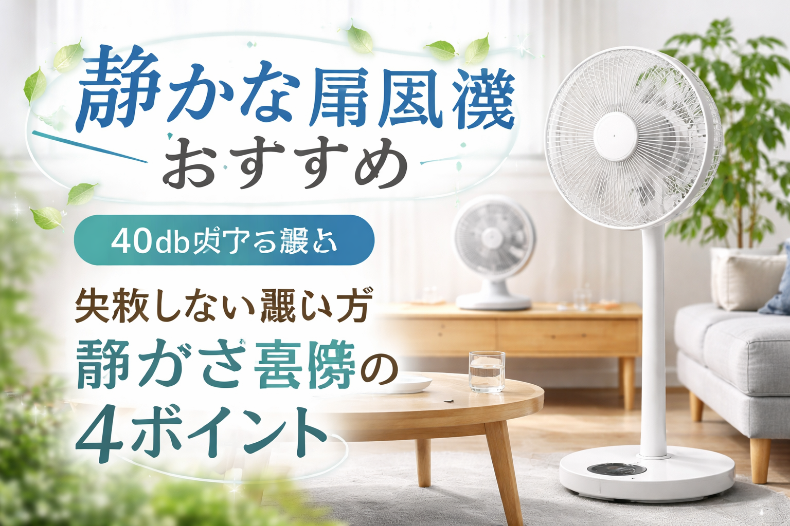 失敗しない選び方（静かさ重視の4ポイント）